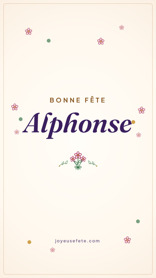 Image « Bonne fête Alphonse » au format story