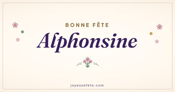 Image « Bonne fête Alphonsine » au format large
