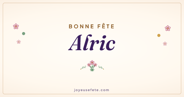 Image « Bonne fête Alric » au format large