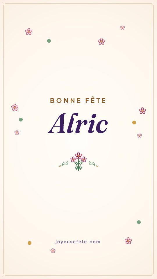 Image « Bonne fête Alric » au format story