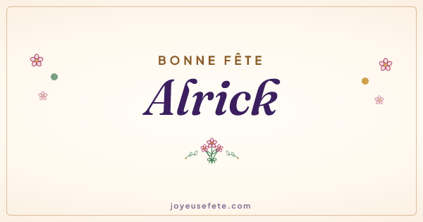Image « Bonne fête Alrick » au format large