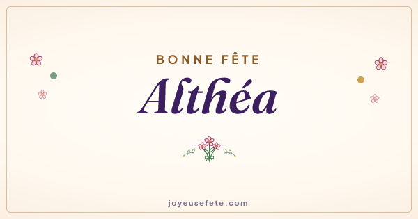 Image « Bonne fête Althéa » au format large