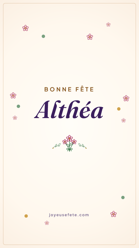 Image « Bonne fête Althéa » au format story