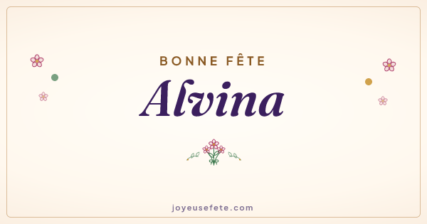 Image « Bonne fête Alvina » au format large