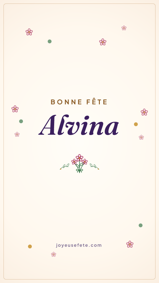 Image « Bonne fête Alvina » au format story