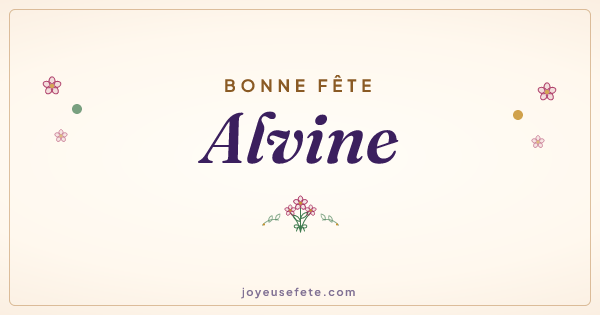 Image « Bonne fête Alvine » au format large