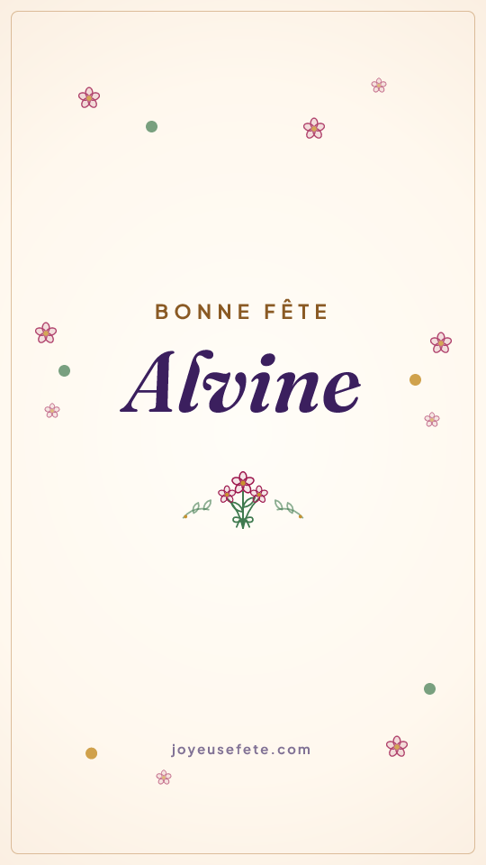 Image « Bonne fête Alvine » au format story