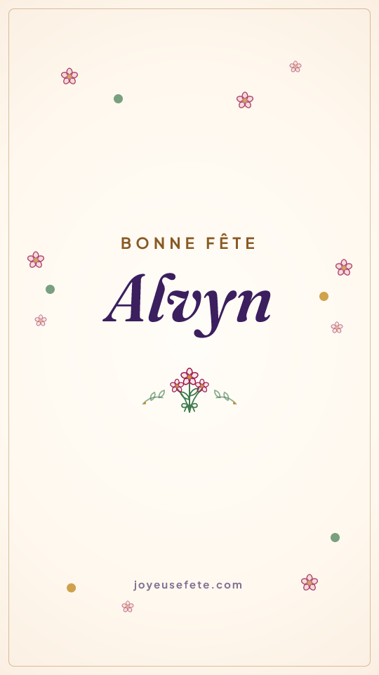 Image « Bonne fête Alvyn » au format story