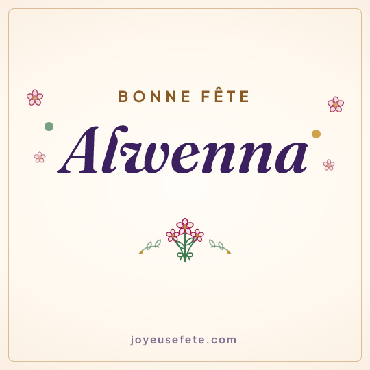 Image carrée « Bonne fête Alwenna » pour WhatsApp