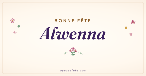 Image « Bonne fête Alwenna » au format large