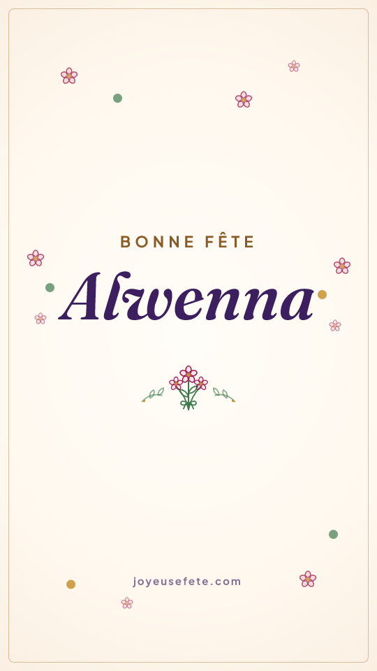 Image « Bonne fête Alwenna » au format story