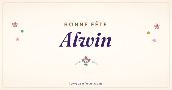 Image « Bonne fête Alwin » au format large