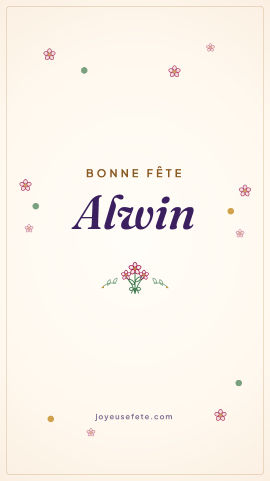 Image « Bonne fête Alwin » au format story