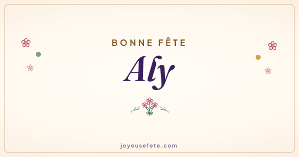 Image « Bonne fête Aly » au format large