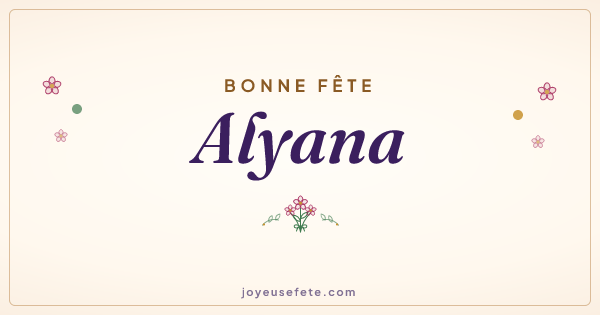Image « Bonne fête Alyana » au format large