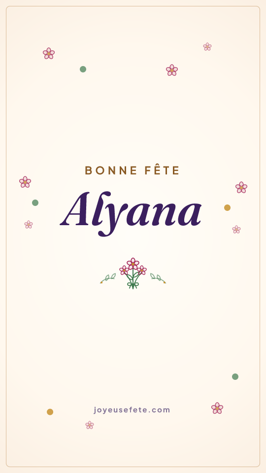 Image « Bonne fête Alyana » au format story