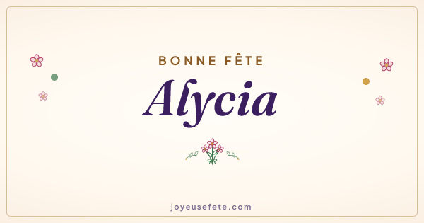 Image « Bonne fête Alycia » au format large