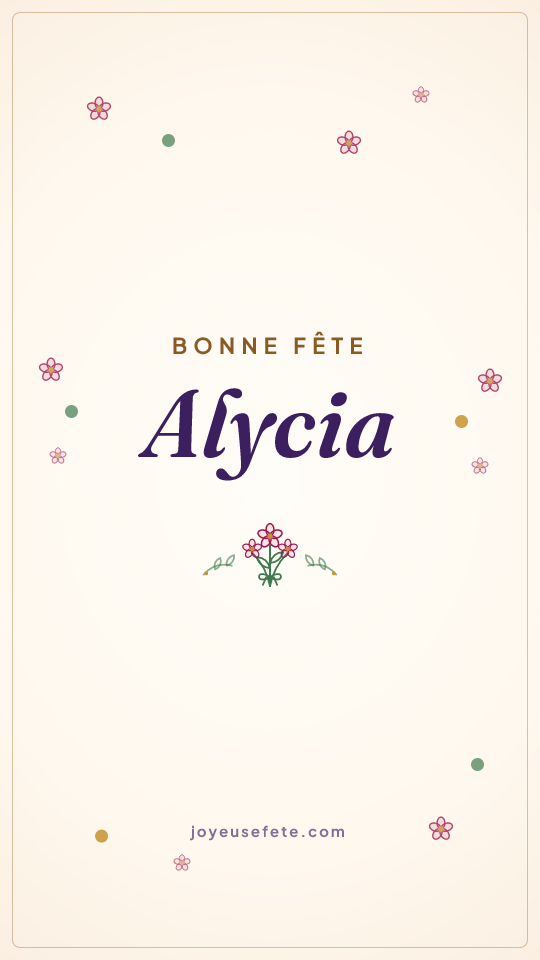 Image « Bonne fête Alycia » au format story
