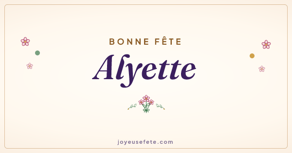 Image « Bonne fête Alyette » au format large