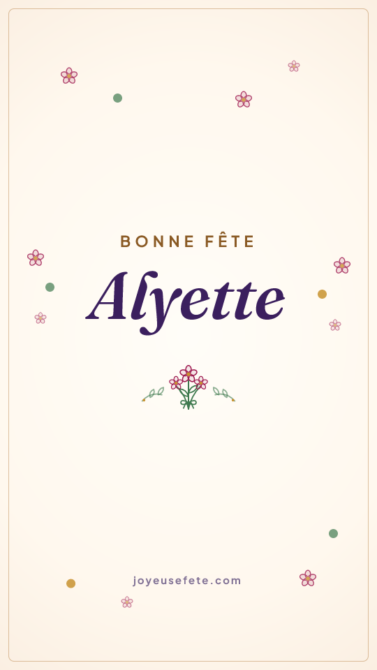 Image « Bonne fête Alyette » au format story