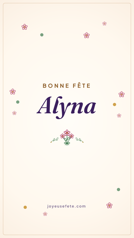 Image « Bonne fête Alyna » au format story
