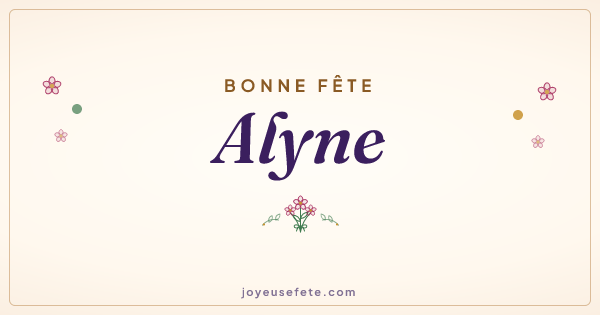 Image « Bonne fête Alyne » au format large