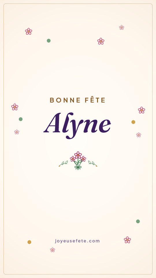 Image « Bonne fête Alyne » au format story