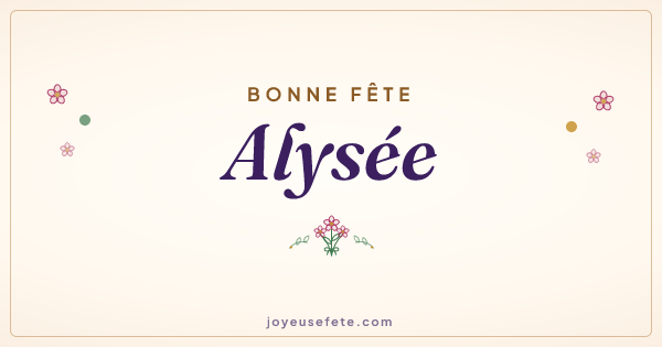 Image « Bonne fête Alysée » au format large