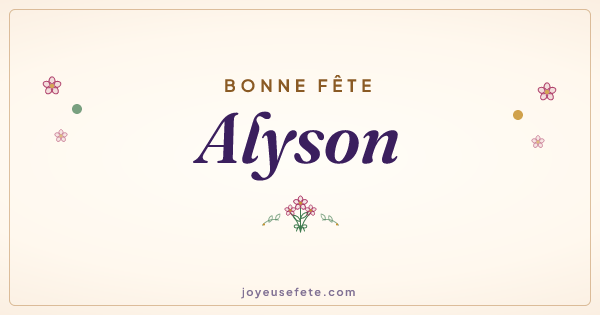 Image « Bonne fête Alyson » au format large