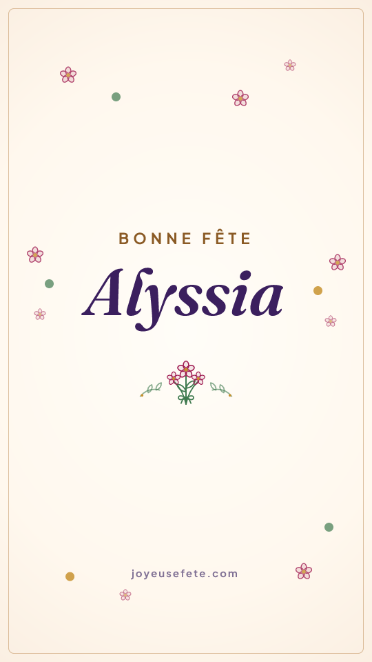 Image « Bonne fête Alyssia » au format story