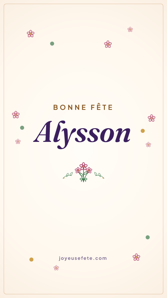 Image « Bonne fête Alysson » au format story