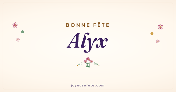 Image « Bonne fête Alyx » au format large