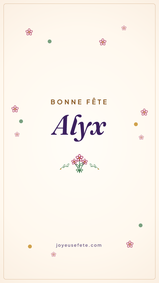 Image « Bonne fête Alyx » au format story