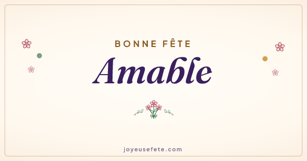 Image « Bonne fête Amable » au format large