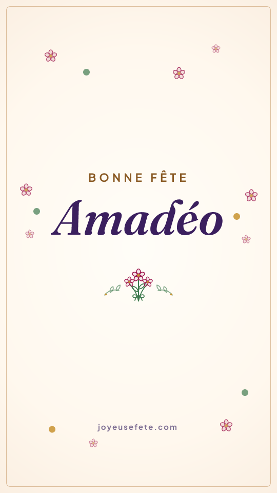 Image « Bonne fête Amadéo » au format story