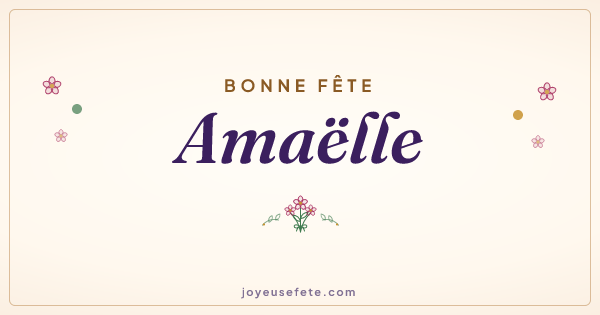 Image « Bonne fête Amaëlle » au format large