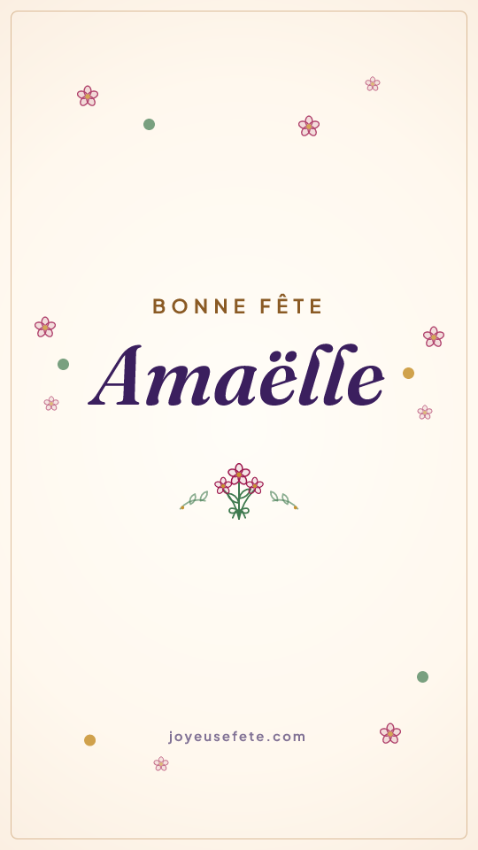 Image « Bonne fête Amaëlle » au format story
