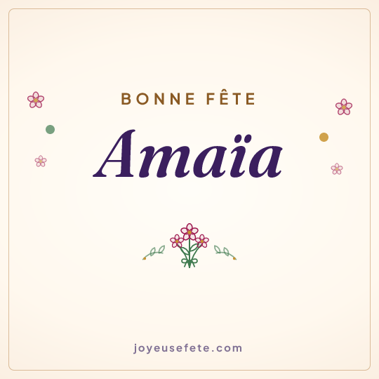 Image carrée « Bonne fête Amaïa » pour WhatsApp
