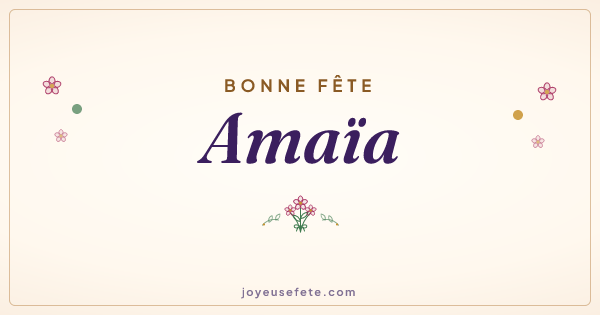 Image « Bonne fête Amaïa » au format large