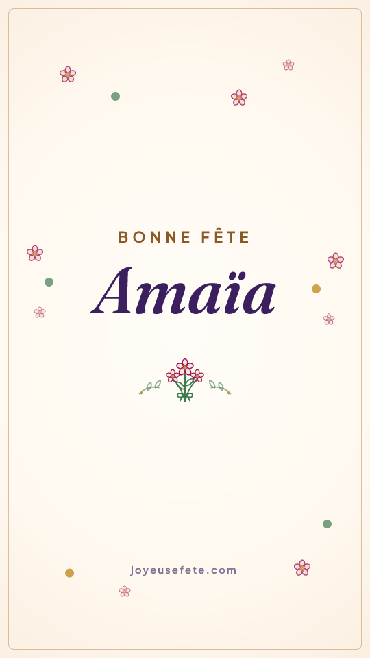 Image « Bonne fête Amaïa » au format story