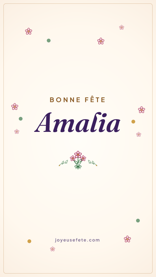 Image « Bonne fête Amalia » au format story