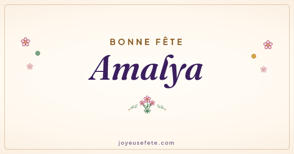 Image « Bonne fête Amalya » au format large