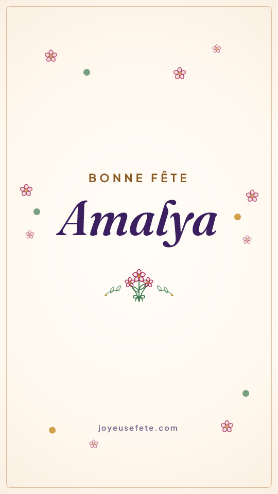 Image « Bonne fête Amalya » au format story