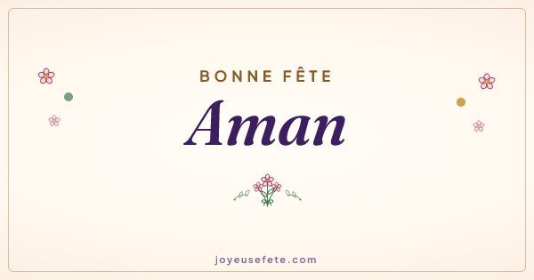 Image « Bonne fête Aman » au format large