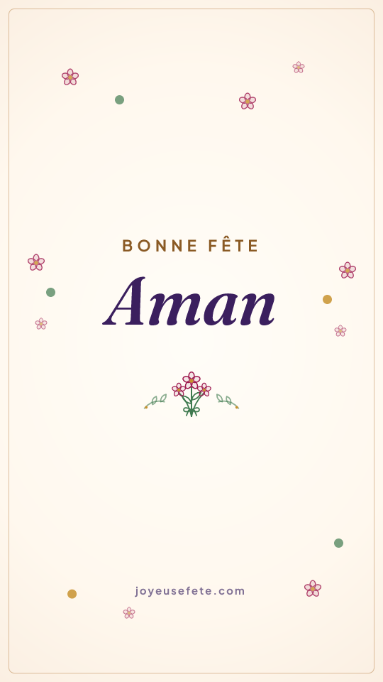 Image « Bonne fête Aman » au format story