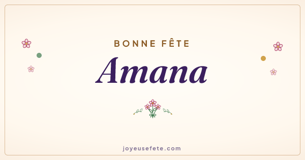 Image « Bonne fête Amana » au format large