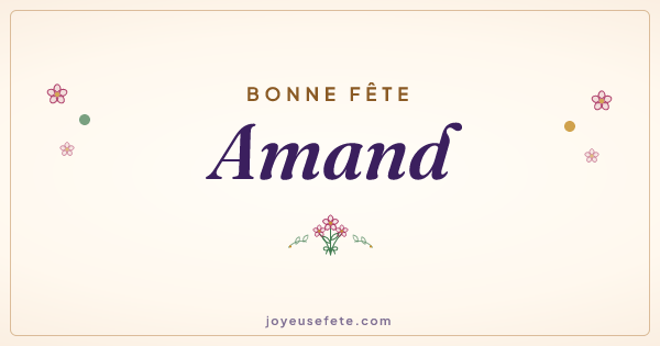 Image « Bonne fête Amand » au format large