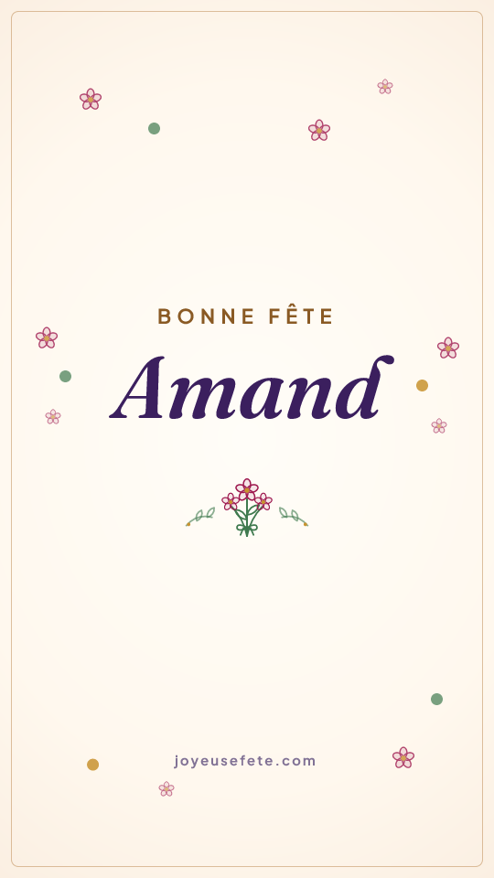 Image « Bonne fête Amand » au format story