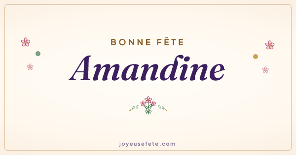 Image « Bonne fête Amandine » au format large