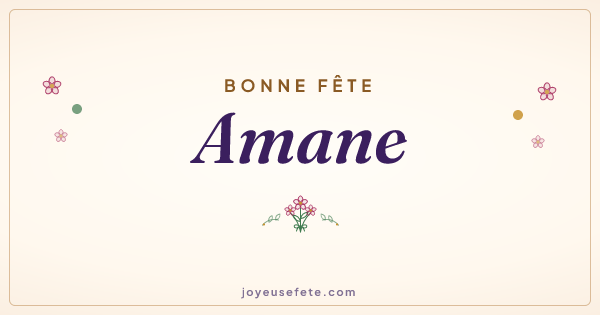 Image « Bonne fête Amane » au format large